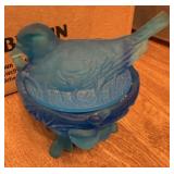 Westmoreland Frosted Glass "Robin on Nest"