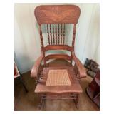 Patterned Back Rocking Chair
