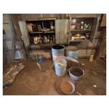 Cabinets and Contents, Barrel, Tubs and Trash Cans