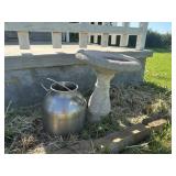Copper Bucket, Bird Baths, SS Jug, Water Hose