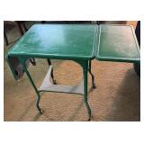Vintage Metal Typewriter Table on Wheels