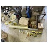 Brass Hinges, Rags, Blankets, Plastic Sheeting