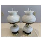 Matching Hobnail Hurricane Lamps