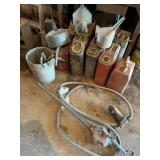 Gas Cans, Funnels, Pump