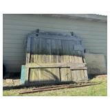 Old Barn Doors &d Tracks, Lg Metal Pan, Sawhorses,