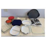 Stainless Utensils, 2 Corning Ware Casserole