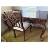 Ornate 3-Drawer Desk w/ Chair