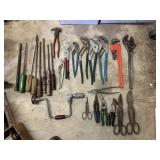 Large Screw Drivers, Channel Locks, Pipe