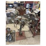 Grinder/Vise Work Bench w/ Electrical Outlet, etc.