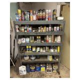 Contents of Shelf- Oil, Lubricant, Wasp Spray, etc