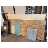 Folding Chairs, Paneling, Drywall, Aluminum plate