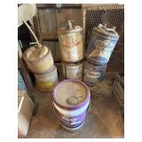 Oil Tins and Jug of 15w-50 Oil