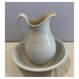 Vintage Ceramic Wash Pitcher & Basin