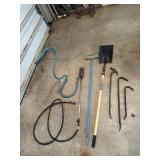Weed Burner, Nail Bars, Shovel, Sprinkler