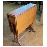 Vintage Drop Leaf Table on Casters