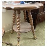 Vintage Claw Foot Table w/ Spindle Legs