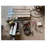 Sawhorse Legs, Jump Cables, 6013 Welding Rod,