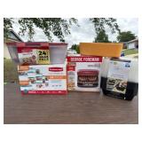 3 +/- Boxes, Tupperware & Grill & Ice Tray