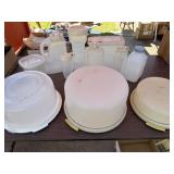 2+/- Boxes of Plastic Tupperware & Cake Containers