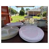 2 +/- Boxes of Plasticware & Glass Cookeware