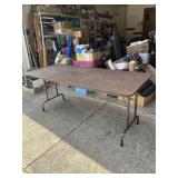 Folding Table & Metal Chair