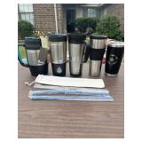 Thermal Mugs, Metal Straws & Straw Cleaner