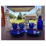 Cobolt Blue Glassware & Glass Canisters