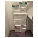 6+/- Clear Stackable Bins multi-size & 3+/-