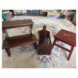 Cherrywood Stool & Step Stool