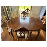 Cherrywood Oval Dining Table w/ Dining chairs