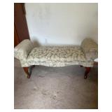 Queen Anne Style  Rolled Arm Bench