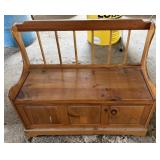 Wood Storage Bench