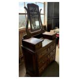 Vintage Victorian Style Dresser w/ Swivel Mirror