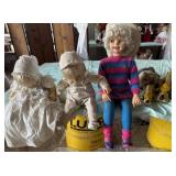 2 Vintage Baby Dolls, Playmates Jill Doll,