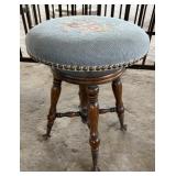 Vintage Adjustable Claw Foot Piano Stool