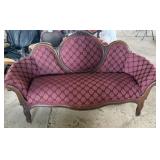 Vintage Victorian Style Medallion-Back Settee
