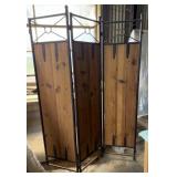 3-Panel Wood/Metal Room Divider