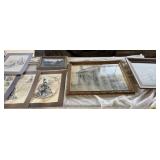 3 Framed Wall Art Pieces, 4 Matted Wall Art