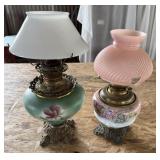 2 Vintage Hurricane Oil Lamps