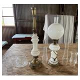 2 Vintage Table Lamps, 6+/- Oil Lamp/Table Lamp