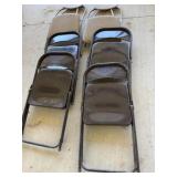 2 Padded Folding Chairs, 4 Metal Folding Chairs