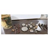 Various Vintage Vehicle Grease Caps, Anchor Bolts,