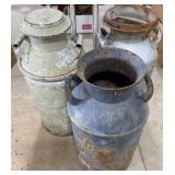 3 Vintage Milk Cans