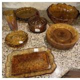 Misc. Amber Colored Glassware