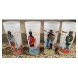 4+/- Knox "Famous Oklahoma Indians" Series Glasses