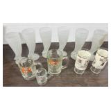 6+/- Frosted Horn Shaped Glasses, 3 A&W