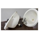 2 Plastic Bathroom Sinks