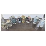 3 Budweiser Beer Steins, 3 Avon Beer Steins,