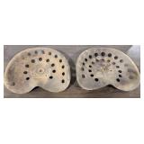 2 Vintage Metal Tractor Seats