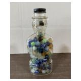 Lincoln Bank Bottle Full of Marbles